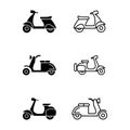 Scooter icon vector design template basic RGB Royalty Free Stock Photo