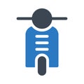 Scooter vector glyph color icon