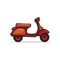 Scooter Ilustration Vector Royalty Free Stock Photo