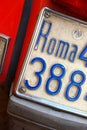 Scooter licence plate from Roma Royalty Free Stock Photo