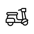 scooter line icon illustration vector graphic Royalty Free Stock Photo