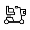 scooter line icon illustration vector graphic Royalty Free Stock Photo