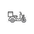 Scooter line icon, outline vector sign Royalty Free Stock Photo