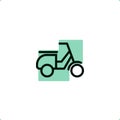Scooter motorcycle icon for mobile and web design