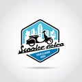 Scooter Retro Logo template. Vector Illustrator Eps.10