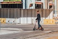 Scooter riding in Austin Texas. Royalty Free Stock Photo