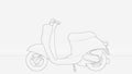 scooter sketch on white background and hand drawn artistic Royalty Free Stock Photo