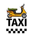 Scooter taxi transport poster