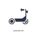 scooter toy icon on white background. Simple element illustration from toys concept