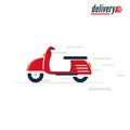 Scooter - transport design. Motorcycle fast delivery icon