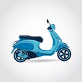 Scooter Vector. Blue color. Illustrator Eps.10