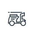 scooter vector icon. scooter editable stroke. scooter linear symbol for use on web and mobile apps, logo, print media. Thin line Royalty Free Stock Photo