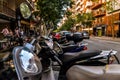 Scooters in the street - Barcelona Royalty Free Stock Photo