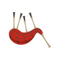 Scootish bagpipes icon, flat style