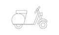 Scooty icon flat style vector illustration.
