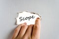 Scope text concept Royalty Free Stock Photo