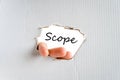 Scope text concept Royalty Free Stock Photo