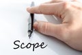 Scope text concept Royalty Free Stock Photo