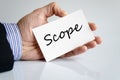 Scope text concept Royalty Free Stock Photo