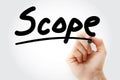 Scope text with marker