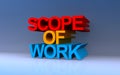 Scope of work on blue Royalty Free Stock Photo