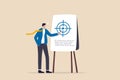 Scope of work, define work to be performed agreement document, plan or strategy in project management, goal and target concept,