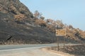 Aftermath of the wildfire near Lake Berryessa