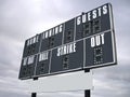 Score board Royalty Free Stock Photo