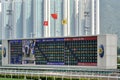 Score board in Hongkong Shatian horse racing field