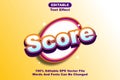 score editable text effect With background Royalty Free Stock Photo