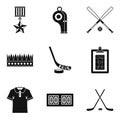 Score icons set, simple style Royalty Free Stock Photo