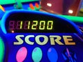 Score result display electronic game closeup