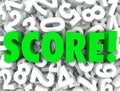 Score Word Numbers Background Final Tally Evaluation Grade Rating