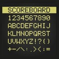 Scoreboard digital font