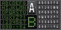 Scoreboard electronic panel letters alphabet