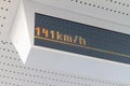 Scoreboard in a high-speed train with a train speed of 140 km h