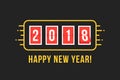 2018 scoreboard like happy new year Royalty Free Stock Photo