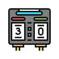 scoreboard soccer color icon vector illustration