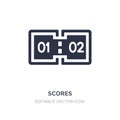 scores icon on white background. Simple element illustration from Gaming concept