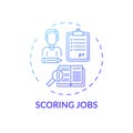 Scoring jobs concept icon Royalty Free Stock Photo