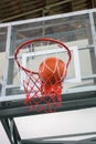 Scoring the winning points at a basketball game Royalty Free Stock Photo