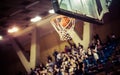 scoring the winning points at a basketball game Royalty Free Stock Photo
