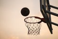 Scoring the winning points at a basketball gameScoring the winning points at a basketball game. sport basketball concept Royalty Free Stock Photo