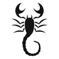 Scorpio animal icon, simple style Royalty Free Stock Photo