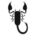 Scorpio attack icon, simple style Royalty Free Stock Photo