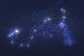 Scorpio Constellation in outer space Royalty Free Stock Photo