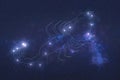 Scorpio Constellation in outer space Royalty Free Stock Photo