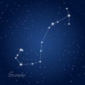 Scorpio constellation zodiac Royalty Free Stock Photo