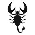 Scorpio nature icon, simple style Royalty Free Stock Photo