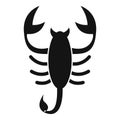 Scorpio sting icon, simple style Royalty Free Stock Photo